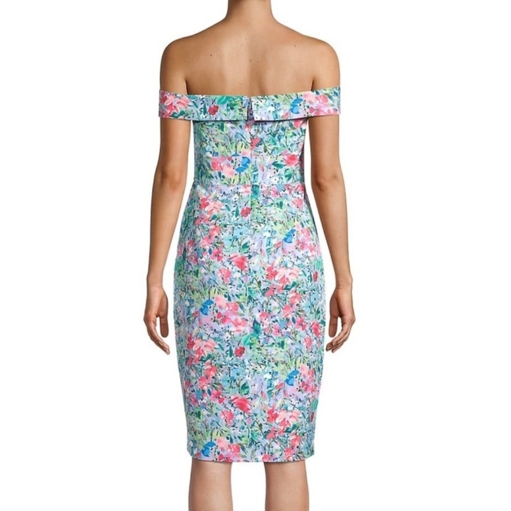 Aidan by Aidan Mattox Off-the-Shoulder Floral Dress - Picture 4 of 11